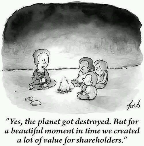 planète détruite pour les actionnaires