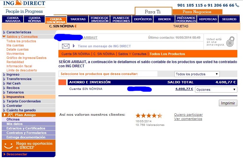 zetrader cuenta sin nomina ing direct 16 mai 2014